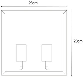 Vonkajšia nástenná lampa čierna a mosadzná 2-svetlo - Rotterdam