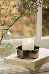 IB Laursen Biela stĺpová sviečka WHITE 6cm