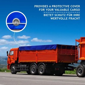 JAGO Plachta 650 g/m², hliníkové oká, modrá, 5 x 7 m