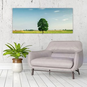 Obraz stromu uprostred lúky (120x50 cm)