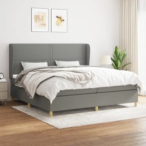 Boxspring posteľ s matracom tmavosivá 200x200 cm látka 3128470
