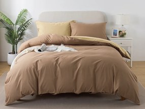 XPOSE® Bavlnené Renforcé obliečky EVITA DUO na dve lôžka  - hnedé/béžové