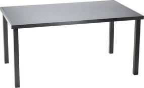CH Záhradný hliníkový stôl so sklenenou doskou Sten