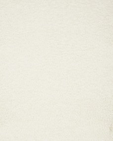 Buklé kreslo s podnožkou krémová biela VEJLE II Beliani
