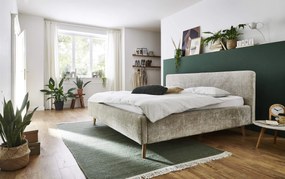 Dvojlôžková posteľ taupe s úložným priestorom 140 x 200 cm chenille béžová MUZZA