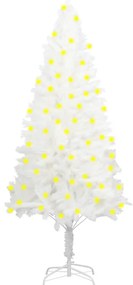 Umelý vianočný stromček s LED biely 180 cm 3077462
