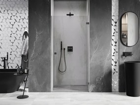 Mexen, Mexen Lunar-B výklopné pravé sprchové dvere 95 cm, transparentné, pištoľový kov - 832-095-000-95-00-P