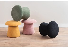 Svetloružový zamatový taburet Mushroom – Leitmotiv