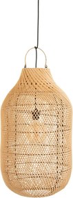 Závesné prírodné ratanové tienidlo Cylsha - Ø 40 * 75 cm / E27