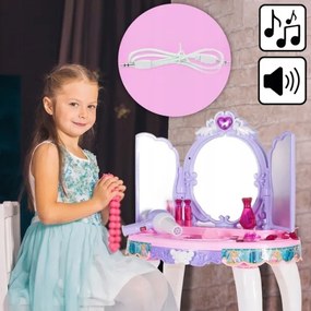 Toaletný stolík MALÁ PRINCEZNA s kúzelnou paličkou a MP3