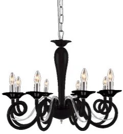 Čierny retro luster LUXERA 62103 MOZART 2 Ø83