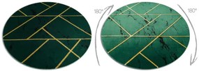 Koberec EMERALD exkluzívny 1012 kruh - glamour, marmur, geometrický zelený/zlatý