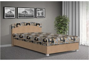 Nabytekmorava Čalúnená posteľ s úložným priestorom Aurelie 140x200cm čalúnenie: Oranžová / Mega 023 oranžová