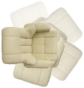 Polohovacie kreslo HABI krémové/orech