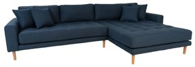 House Nordic -  Elegantná rohová pohovka LIDO LOUNGE 290 cm, modrá pravá