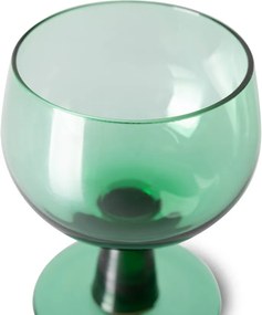 Set 4ks zelený pohár na víno na nízkej nohe The Emeralds - Ø 8*11cm/ 250ml