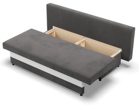 Pohovka NOLA rozkladacia, sivá / biela