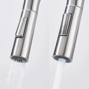 Rea Fresh High, kuchynská batéria s výsuvnou spŕškou, brúsená oceľ, REA-B6330