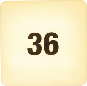 Moderná štvorcová nástenná lampa vrátane LED s nálepkou s číslami - Plater