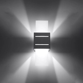 Sivé nástenné svietidlo Carlo – Sollux