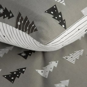 VIANOČNÉ FLANELOVÉ OBLIEČKY LENON 140X200 CM, 1 KS 70X80 CM VZOROVANÉ