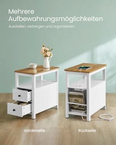 Príručný stolík so zásuvkami LET327W14