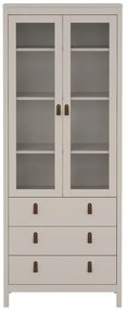 Sivobéžová vitrína 78x199x33 cm Madrid – Tvilum