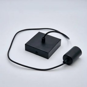 Luster na lanku ASTRID 1xE27/60W/230V matná čierna