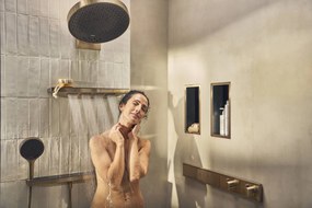 Hansgrohe Rainfinity, šijová sprcha 500 1jet s poličkou, kartáčovaný bronz, HAN-26243140