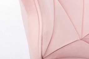 LuxuryForm DESIGN Barová stolička MILANO VELUR na zlatom tanieri - svetlo ružová