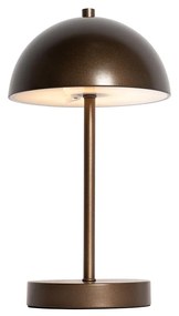 Vonkajšia stolná lampa tmavá bronzová nabíjateľná 3-stupňovo stmievateľná - Keira