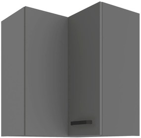 Horná rohová kuchynská skrinka Nesia 60x60 GN-72 2F (90°) (korpus: antracit + front: antracit). Vlastná spoľahlivá doprava až k Vám domov. 1134785