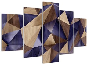 Obraz - 3D drevené trojuholníky (150x105 cm)