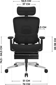 Kancelárska stolička Expert 9.3 Black