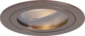 Sada 6 moderných zapustených bodových svetiel tmavý bronz otočné a naklápacie IP44 - Chuck