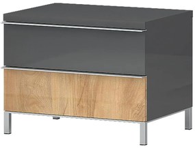 Nočný stolík Onyx ns2/on lakované pacific walnut/anthracit