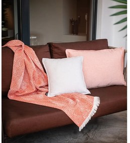 Červený pléd s podielom bavlny Euromant Dotty Diamond, 140 x 180 cm