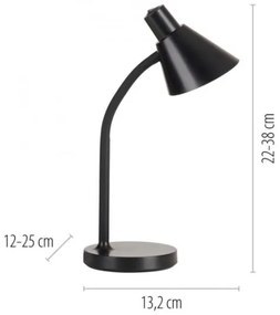JUST LIGHT. 11248-18 - LED flexibilná stolová lampa PIXIE LED/4,5W/230V čierna