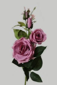 Tmavoružová umelá trsová ruža 85cm