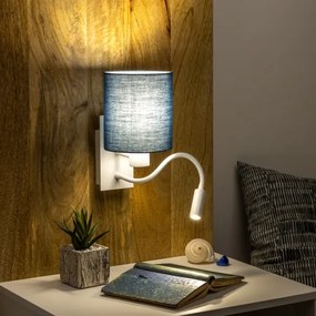 Brilagi - LED Nástenná lampa NUBILA 1xE27/25W/230V+ LED/3W biela/tmavomodrá