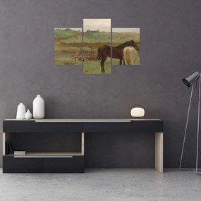 Obraz - Edgar Degas, Horses in a Meadow, reprodukcia (90x60 cm)