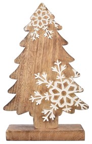 4Home Dekorácia z mangového dreva Snowflake Tree, 33 cm