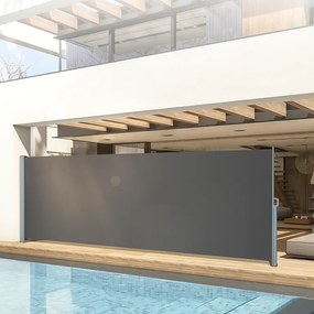 JAGO Výsuvná bočná zástena, 200 x 500 cm, antracit