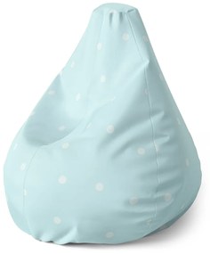 Sablio Sedací vak Pear Bodky na bledomodrej - 70 x 95 x 15 cm