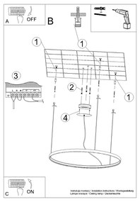 Thoro Lighting Luster RIO 78 čierny 4000K