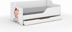 Wooden Toys Detská posteľ LILU 160x80 OPICA SAFARI – bočná strana