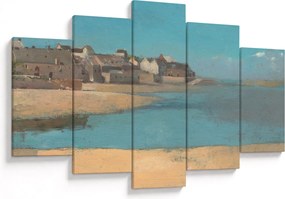 Obraz - Odilon Redon, Village by the Sea in Brittany, reprodukcia (150x105 cm)