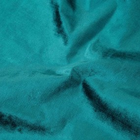 Luxusný zamatový stredový obrus v tyrkysovej farbe