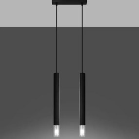 Sollux SL.0961 - Luster na lanku VIZIER 2xG9/40W/230V čierna