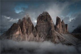 Obraz - Tri Zuby, Talianske Dolomity (90x60 cm)